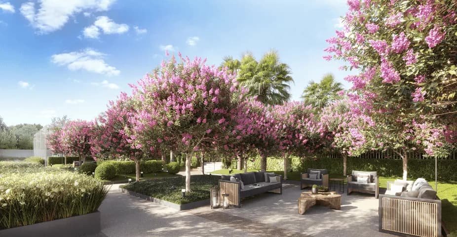 Perspectiva ilustrada da praça