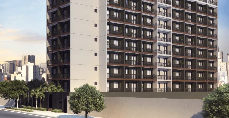 Perspectiva ilustrada da fachada