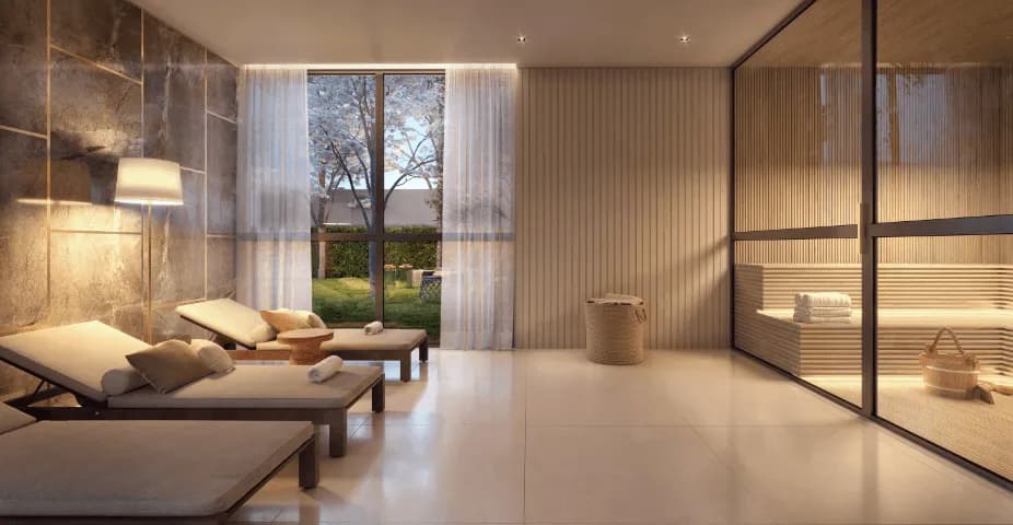 Perspectiva ilustrada do spa