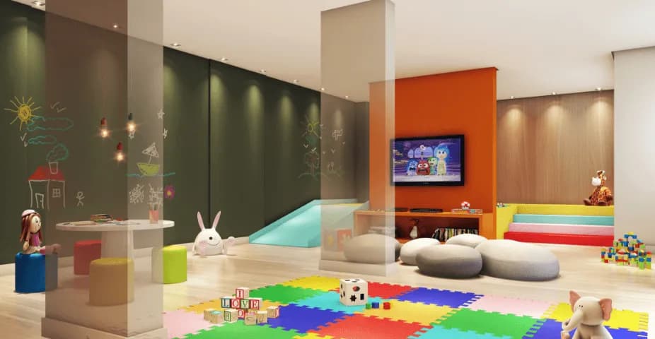 Perspectiva ilustrada da brinquedoteca