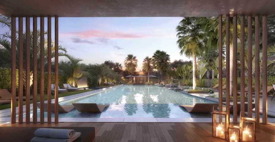 Perspectiva ilustrada da piscina