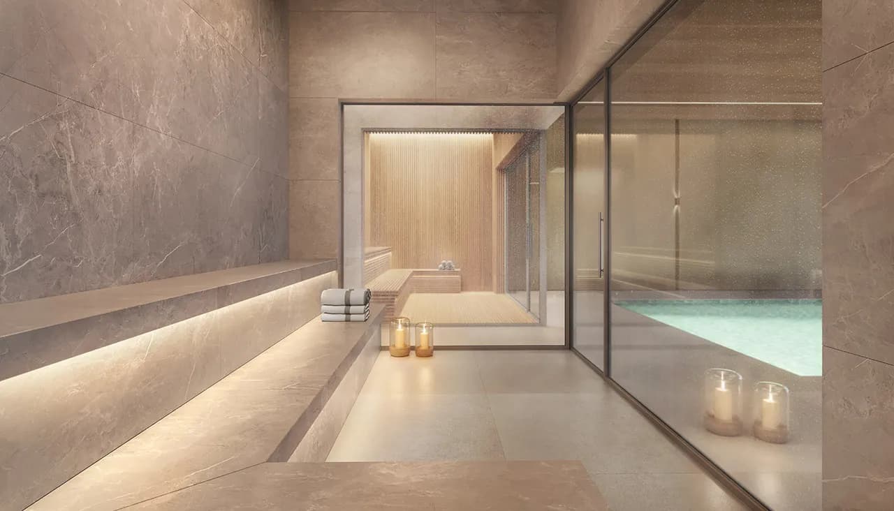 Perspectiva ilustrada do spa