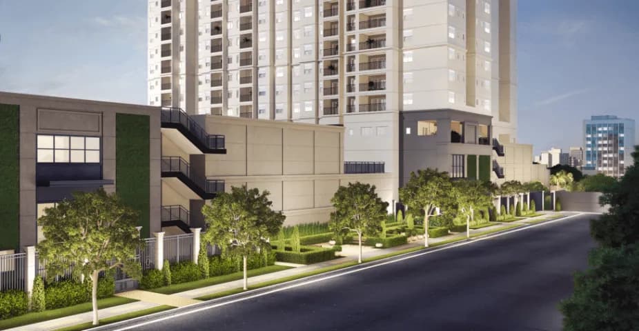 Perspectiva ilustrada da fachada