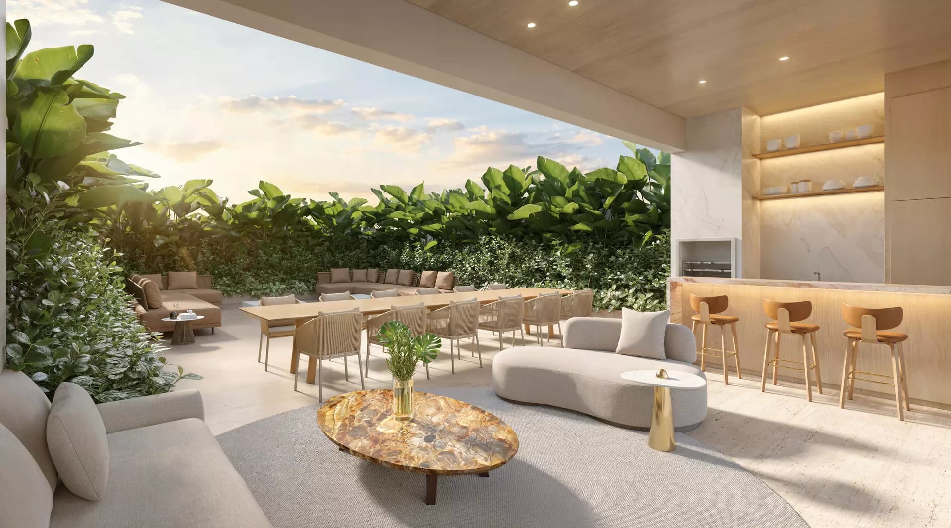 Perspectiva ilustrada do private house