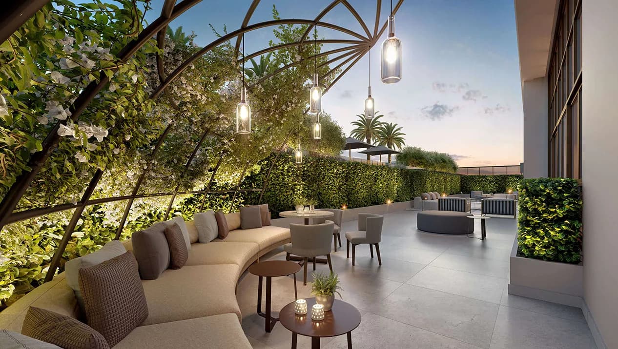 Perspectiva ilustrada do espaço gourmet