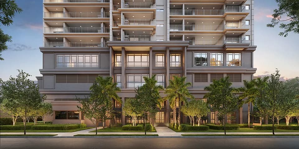 Perspectiva ilustrada da fachada