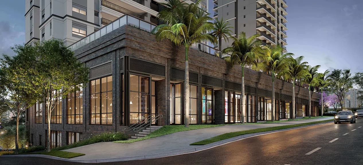 Perspetiva ilustrada da fachada