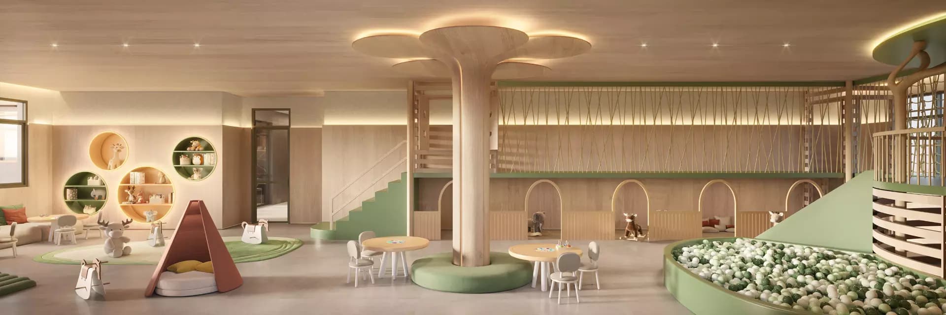 Perspectiva ilustrada da brinquedoteca