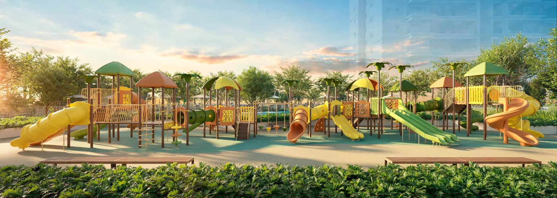 Perspectiva ilustrada do playground