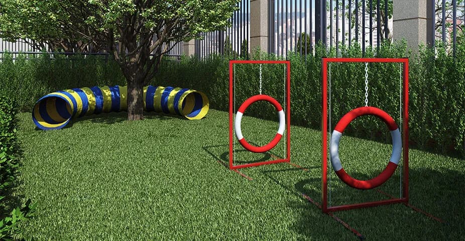 Perspectiva ilustrada do pet place