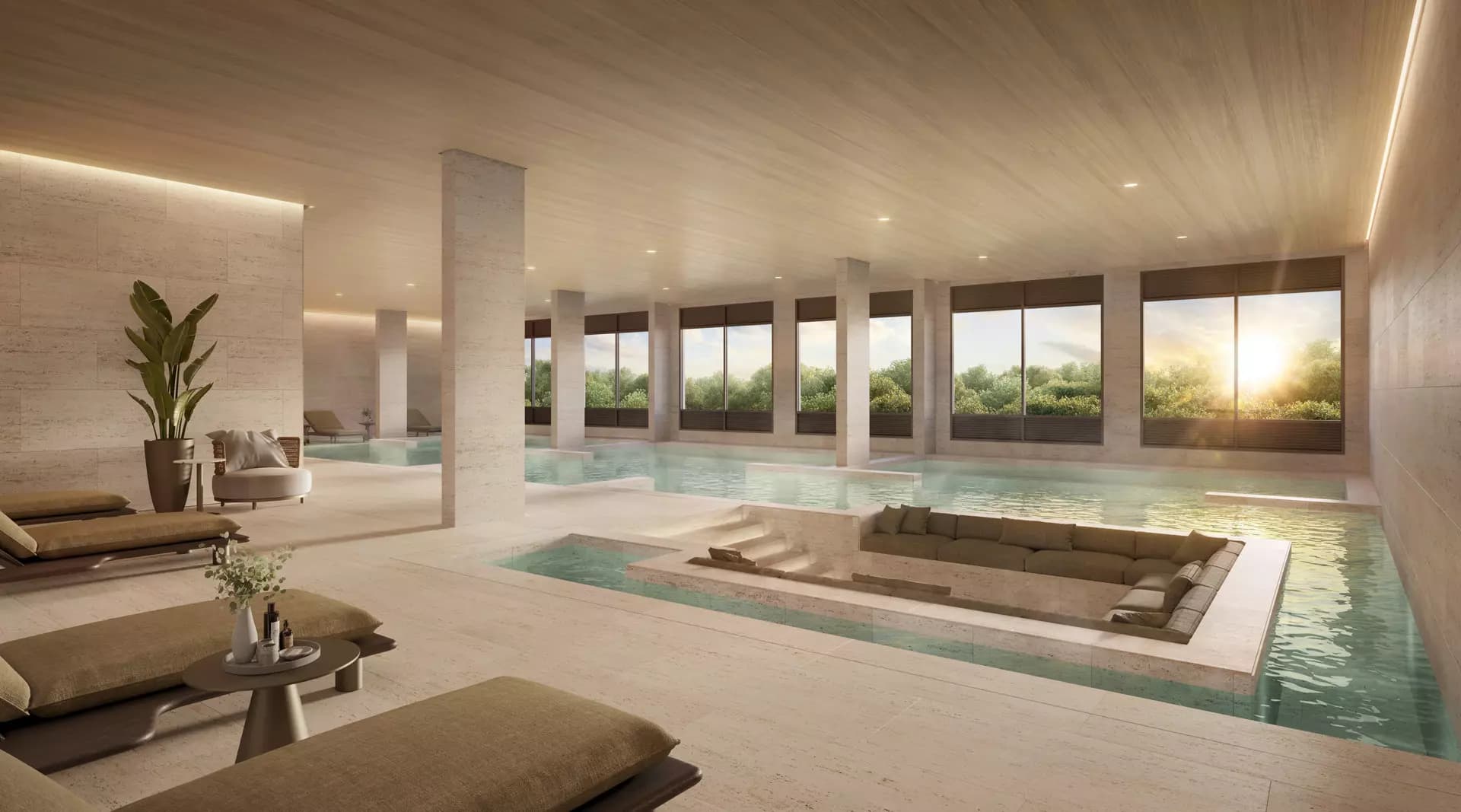 Perspectiva ilustrada do spa