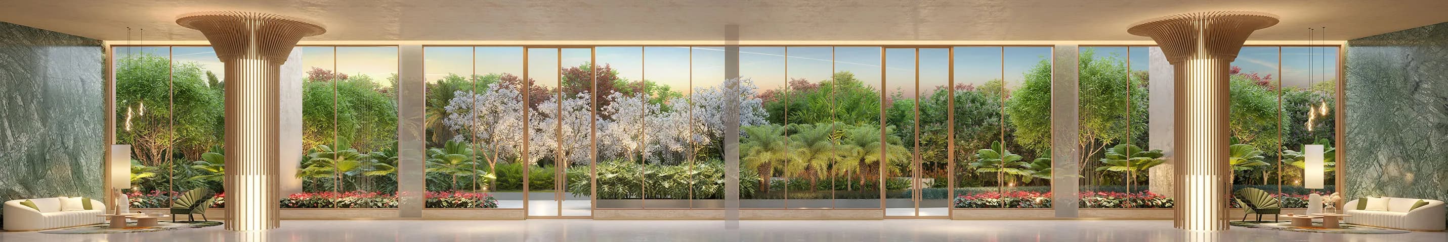 Perspectiva ilustrada do hall