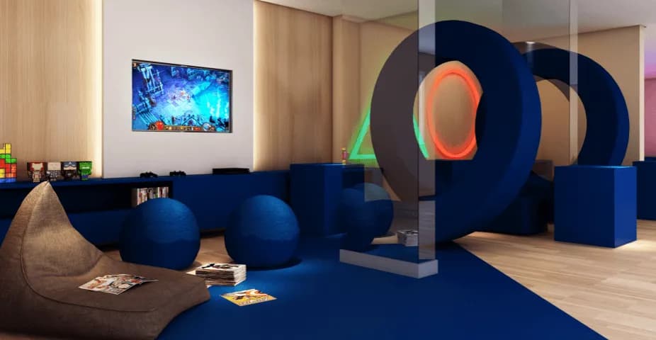 Perspectiva ilustrada da brinquedoteca