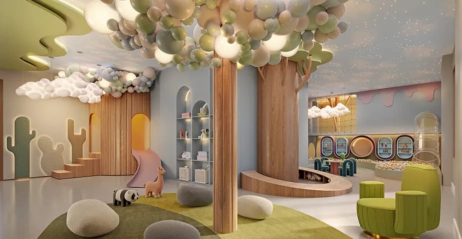 Perspectiva ilustrada da brinquedoteca