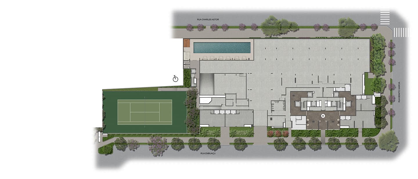 Implantação térreo residencial