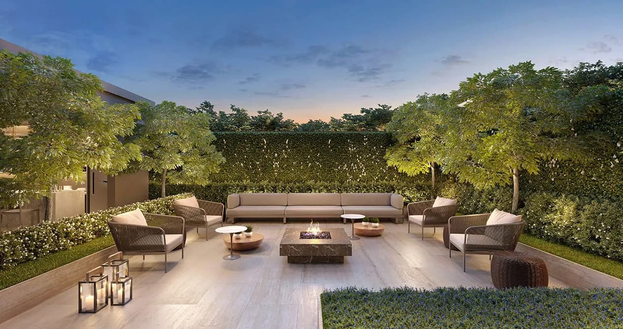 Perspectiva ilustrada da área aberta