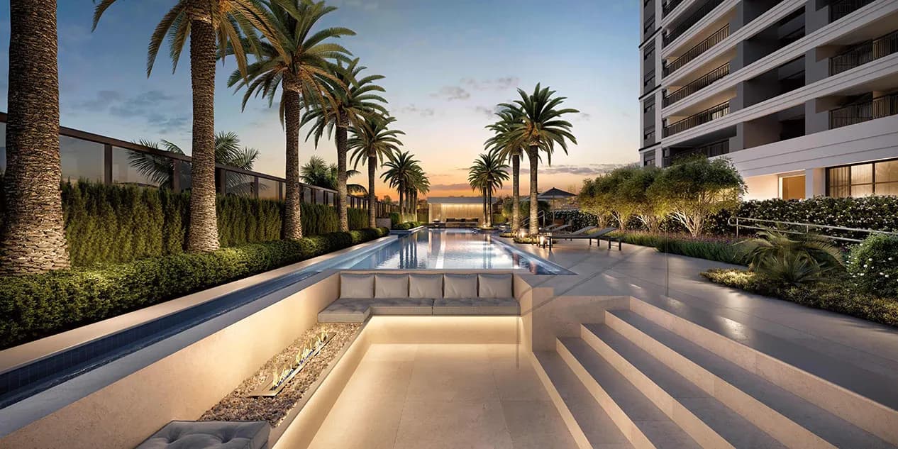 Perspectiva ilustrada da piscina