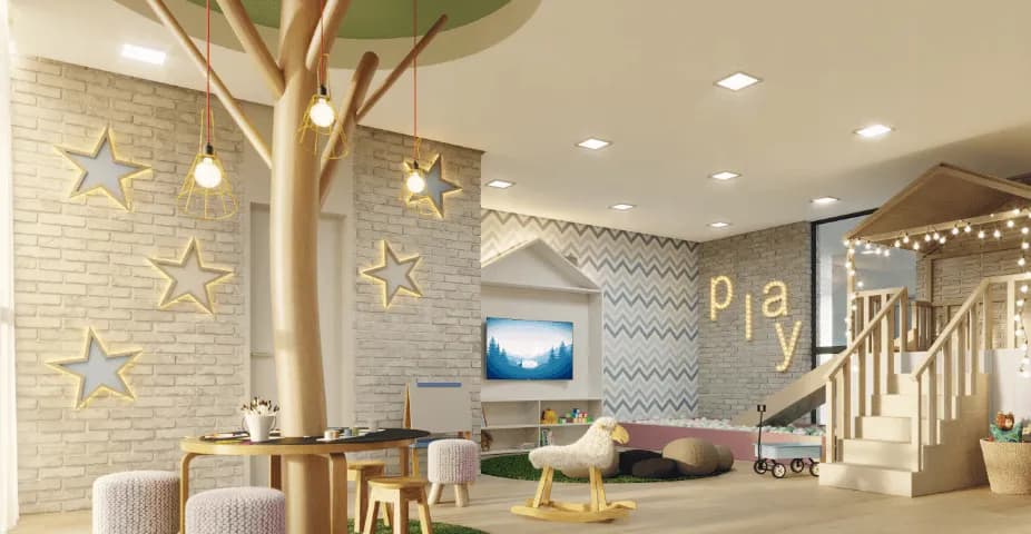 Perspectiva ilustrada da brinquedoteca