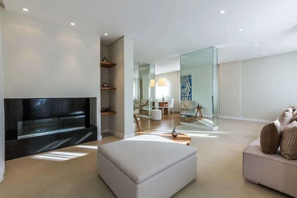 Perspectiva ilustrada do salão de festas