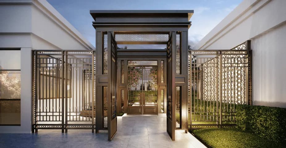 Perspectiva ilustrada da entrada social