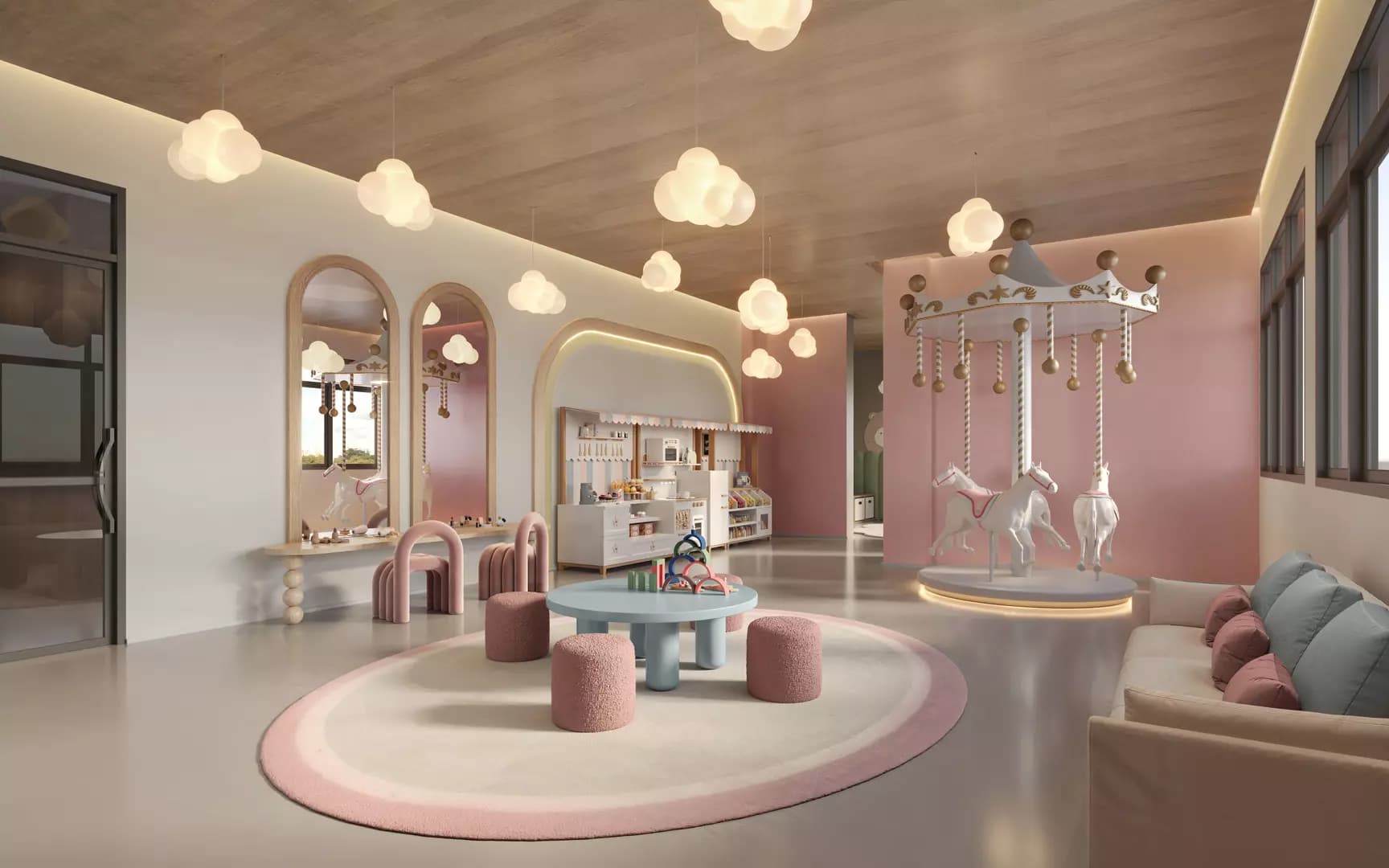 Perspectiva ilustrada da brinquedoteca