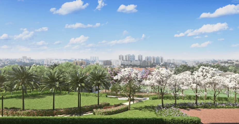 Perpectiva ilustrada da praça