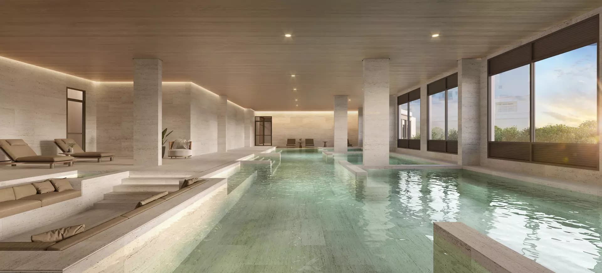 Perspectiva ilustrada do spa