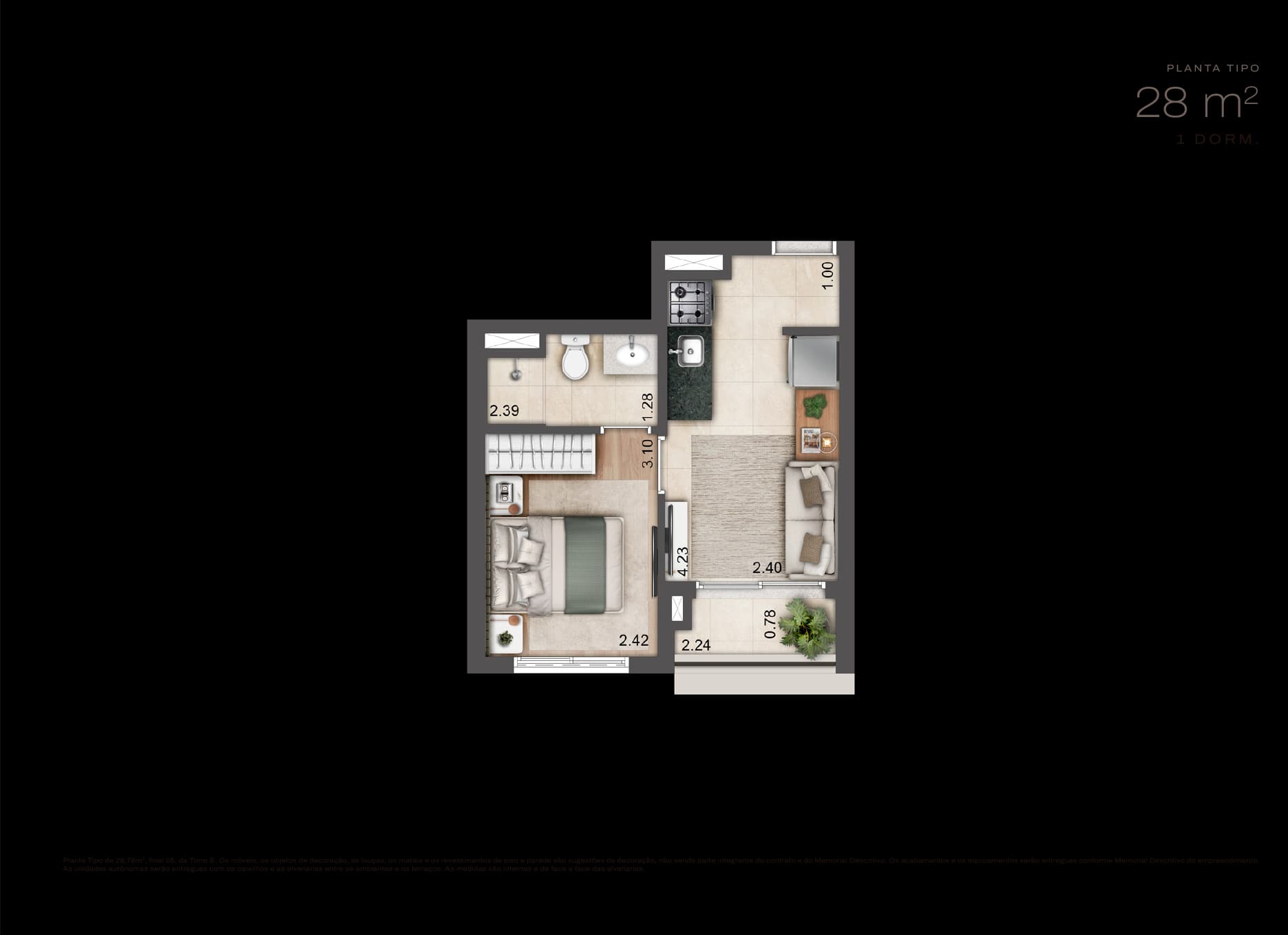 Planta - 28 m²