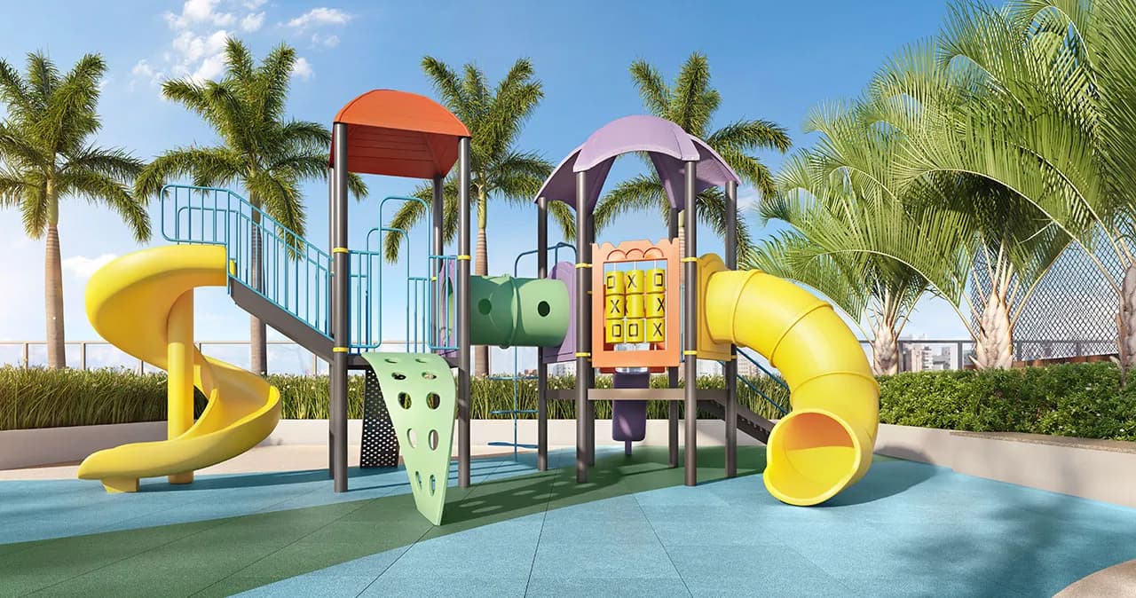 Perspectiva ilustrada do play ground