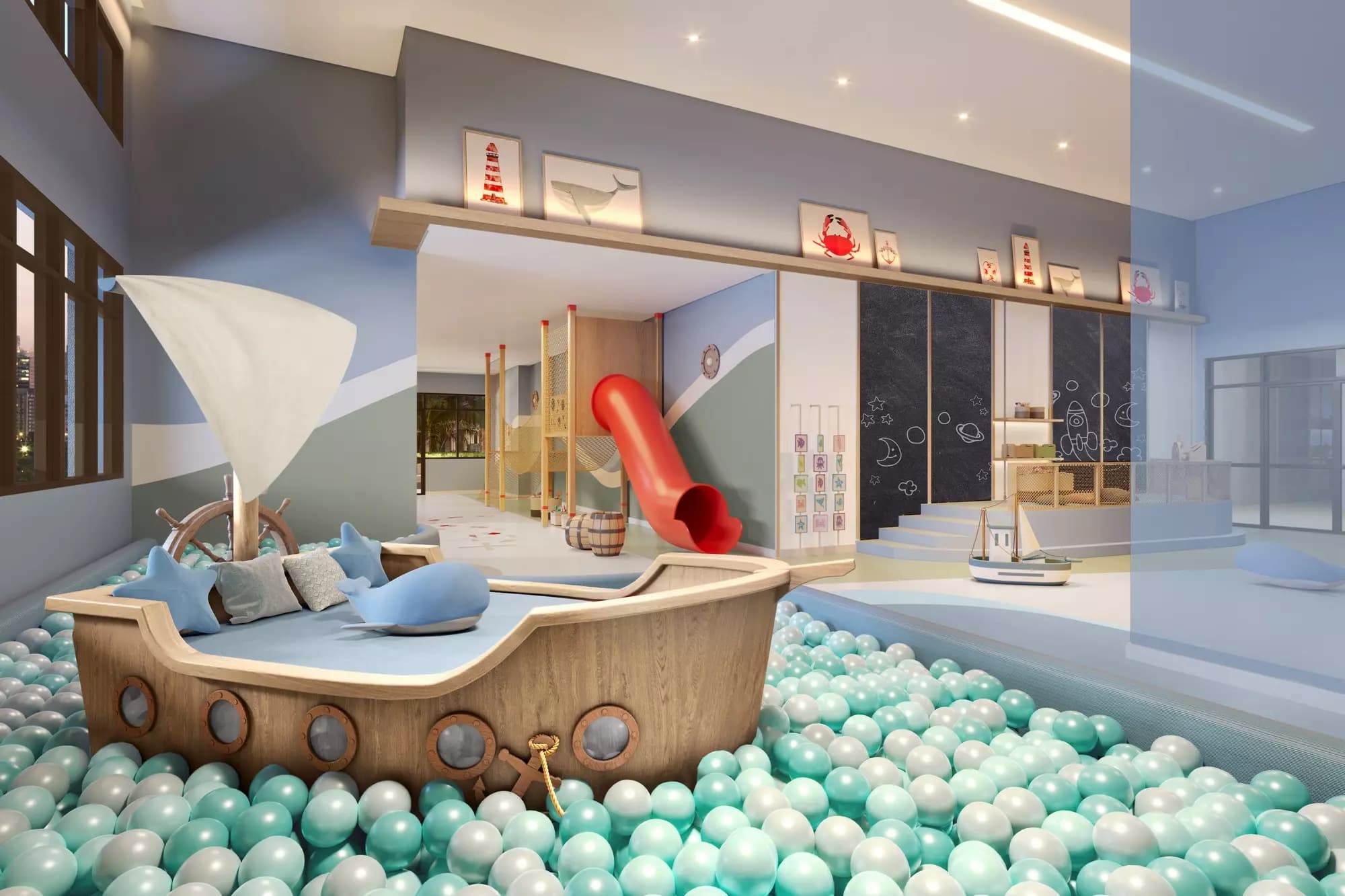 Perspectiva ilustrada da brinquedoteca 1