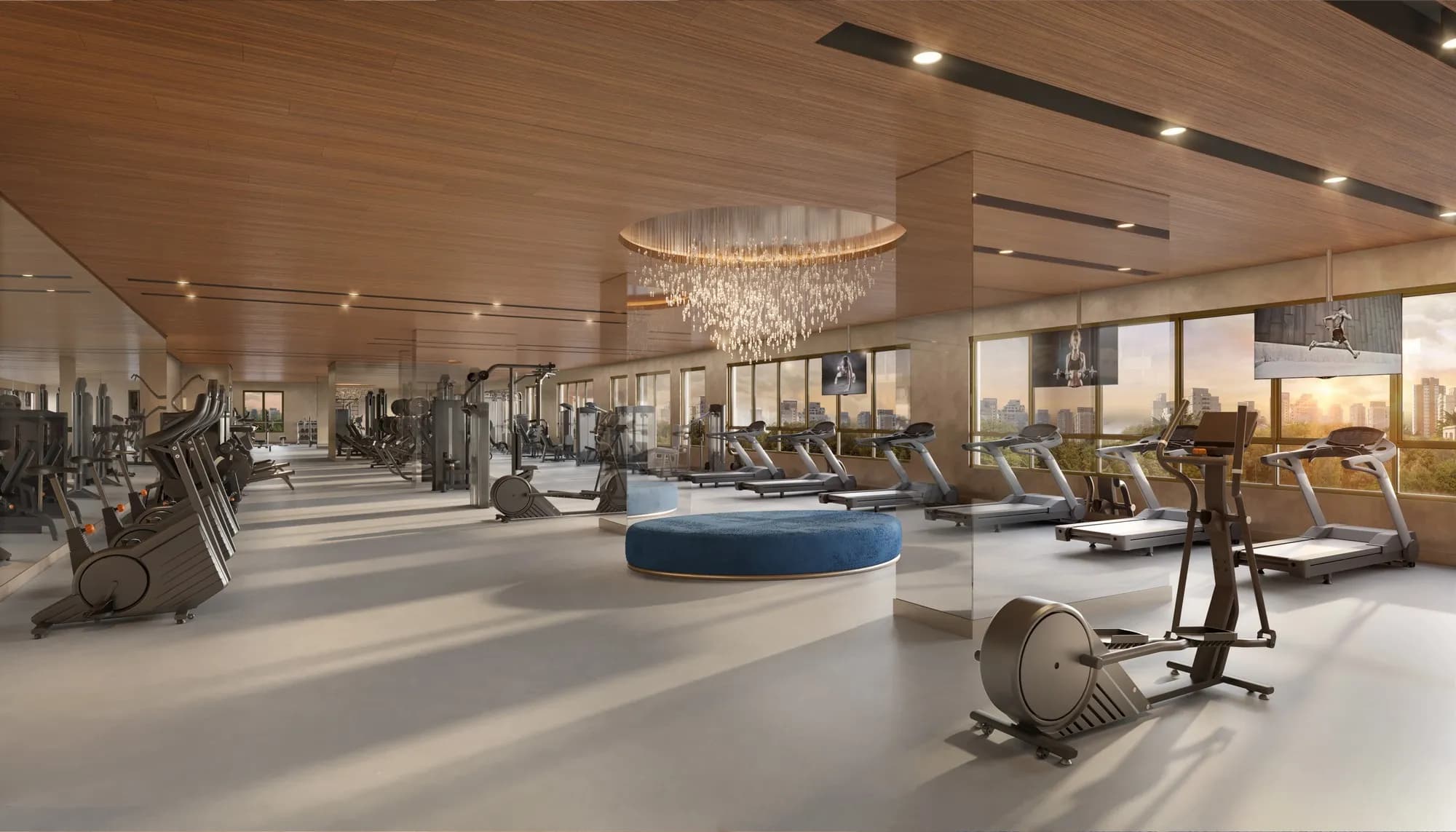 Perspectiva ilustrada do fitness