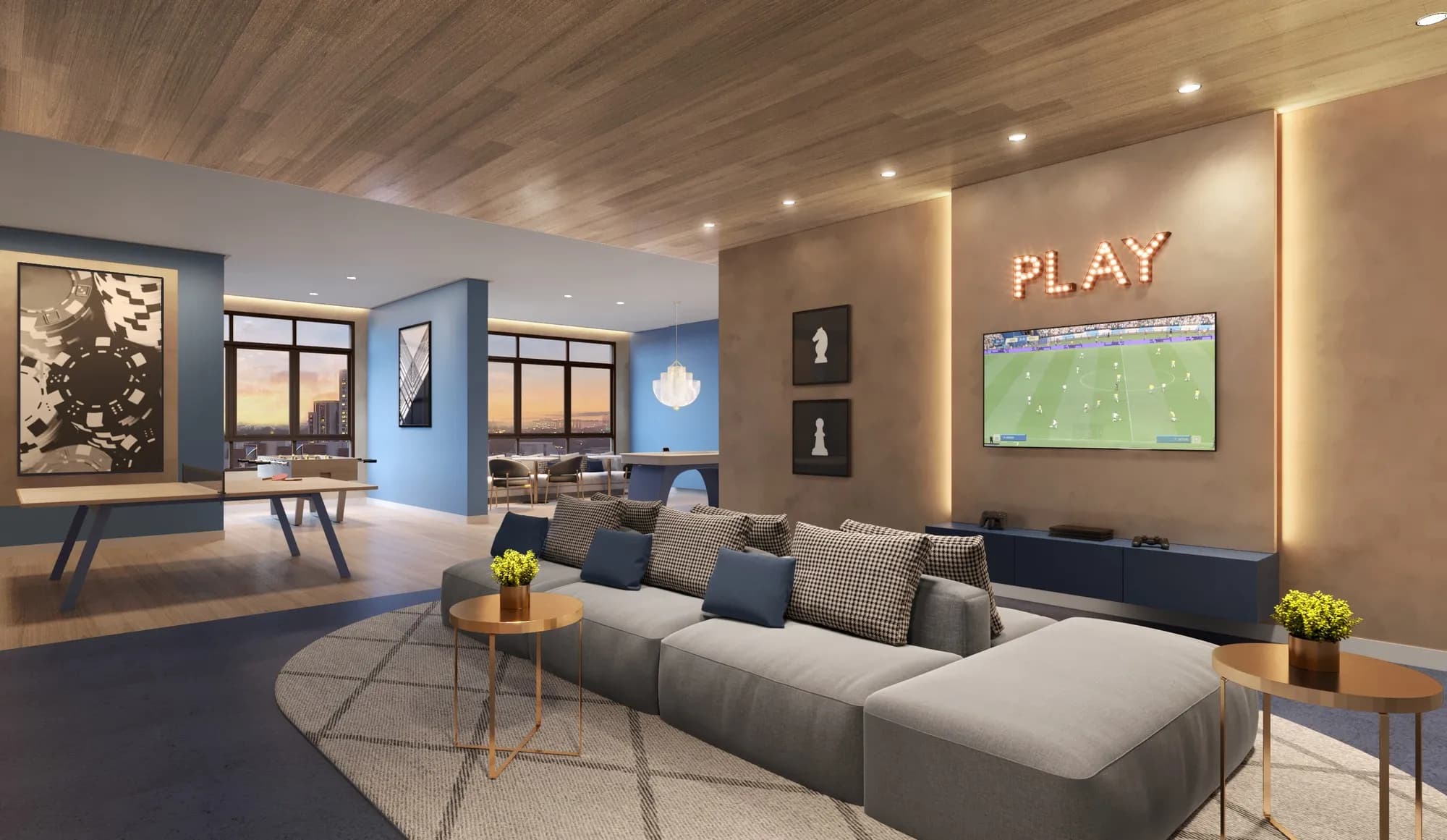 Perspectiva ilustrada do jogos juvenil