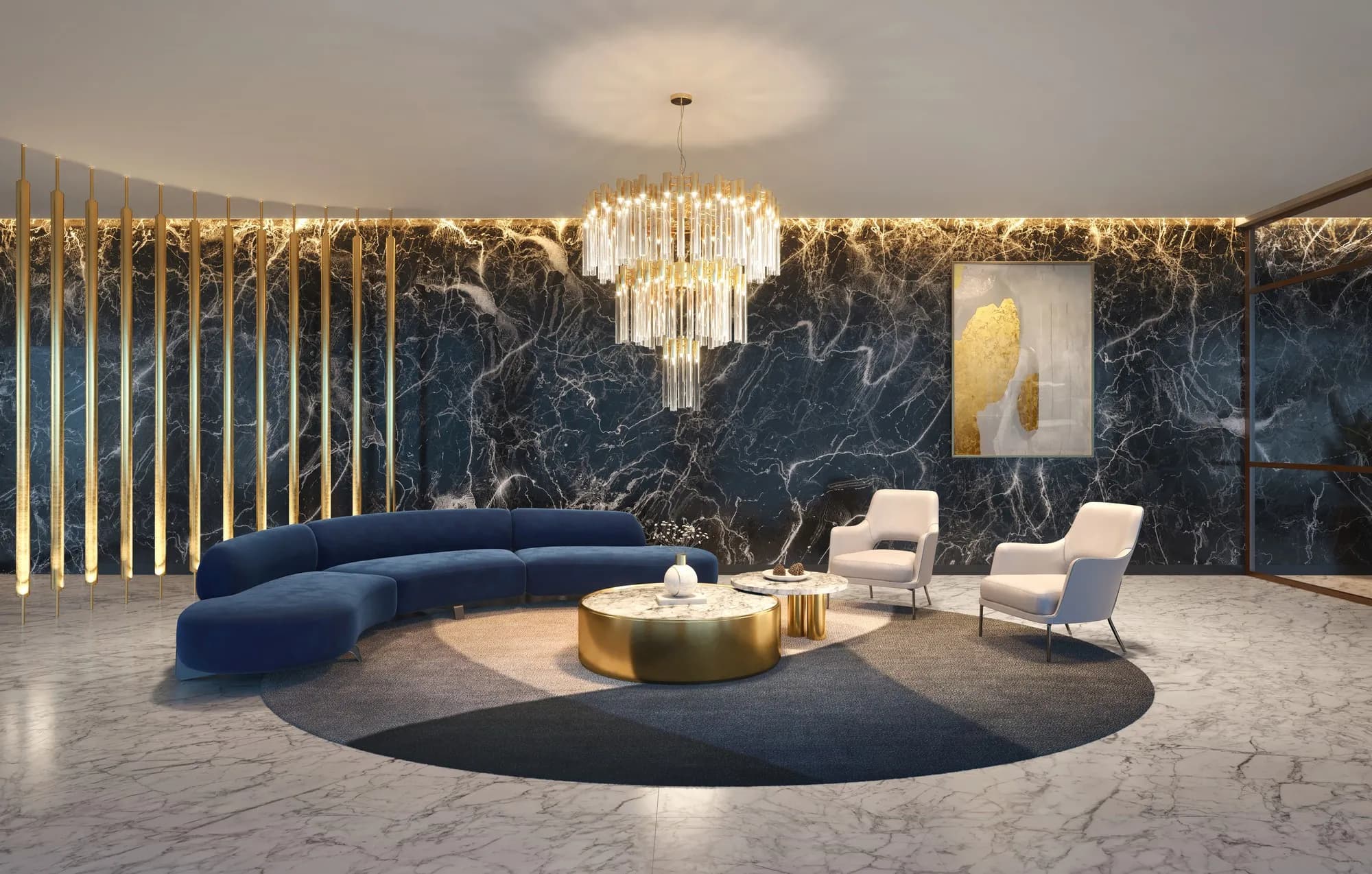 Perspectiva ilustrada do lobby