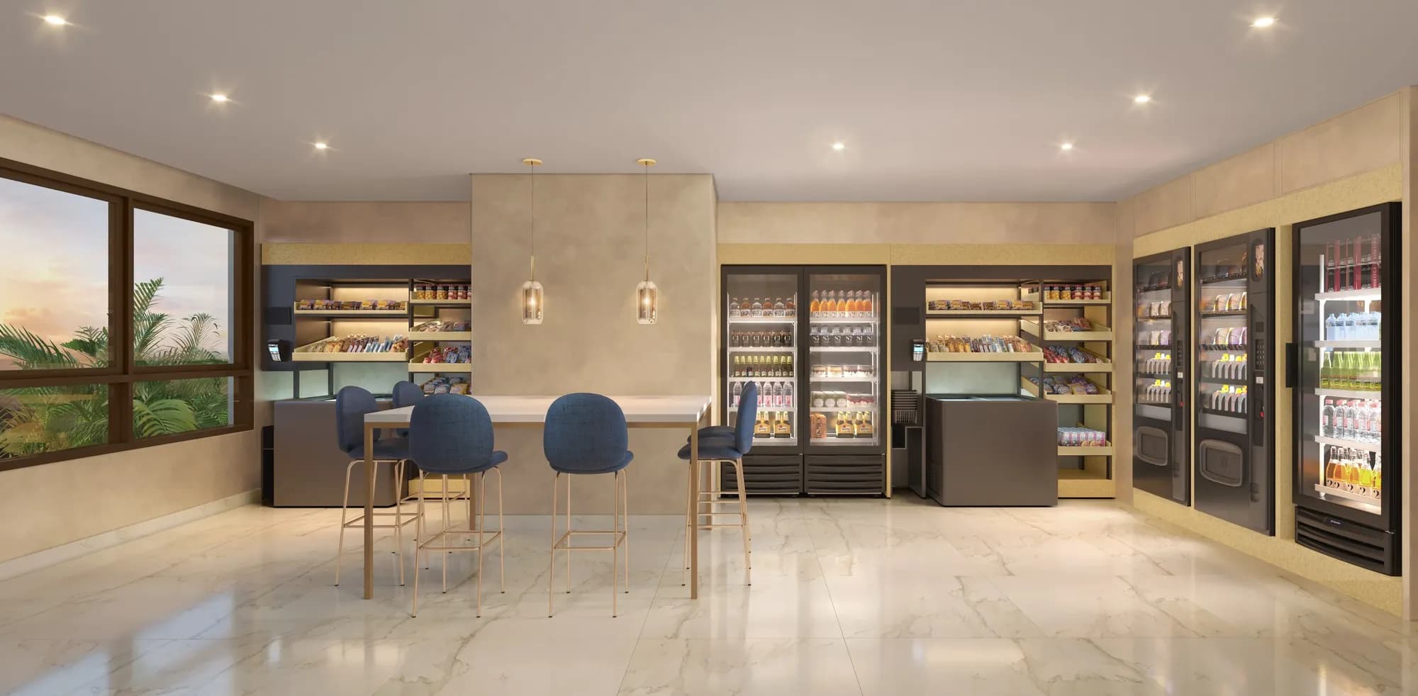 Perspectiva ilustrada do minimercado