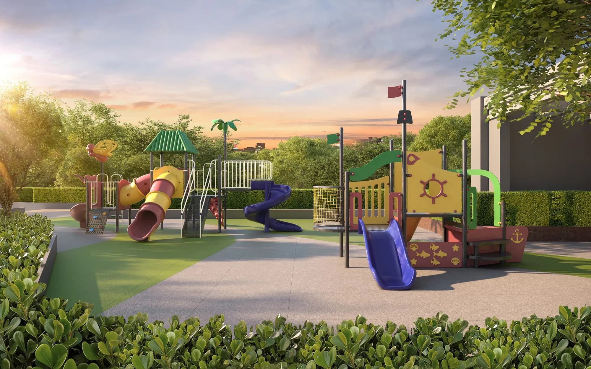 Perspectiva ilustrada do playground