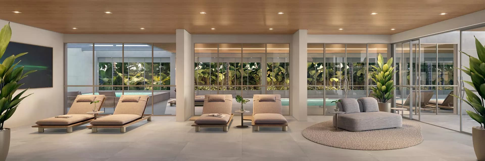 Perspectiva ilustrada do Espaço Wellness