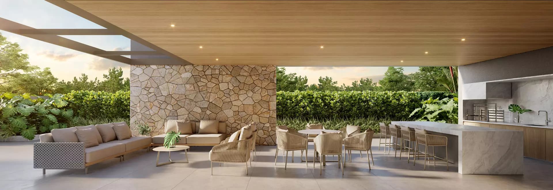 Perspectiva ilustrada da Churrasqueira