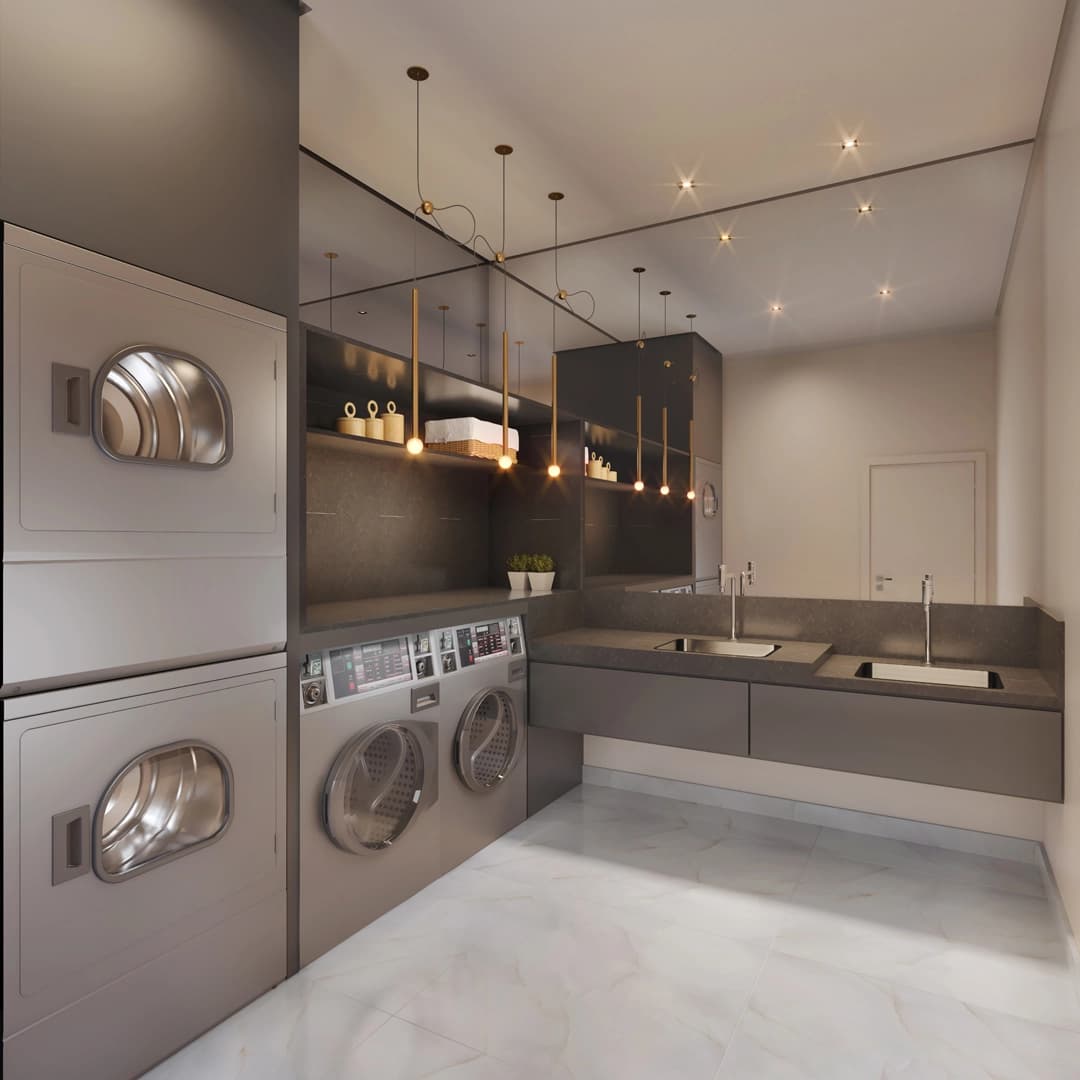 Perspectiva ilustrada da Lavanderia