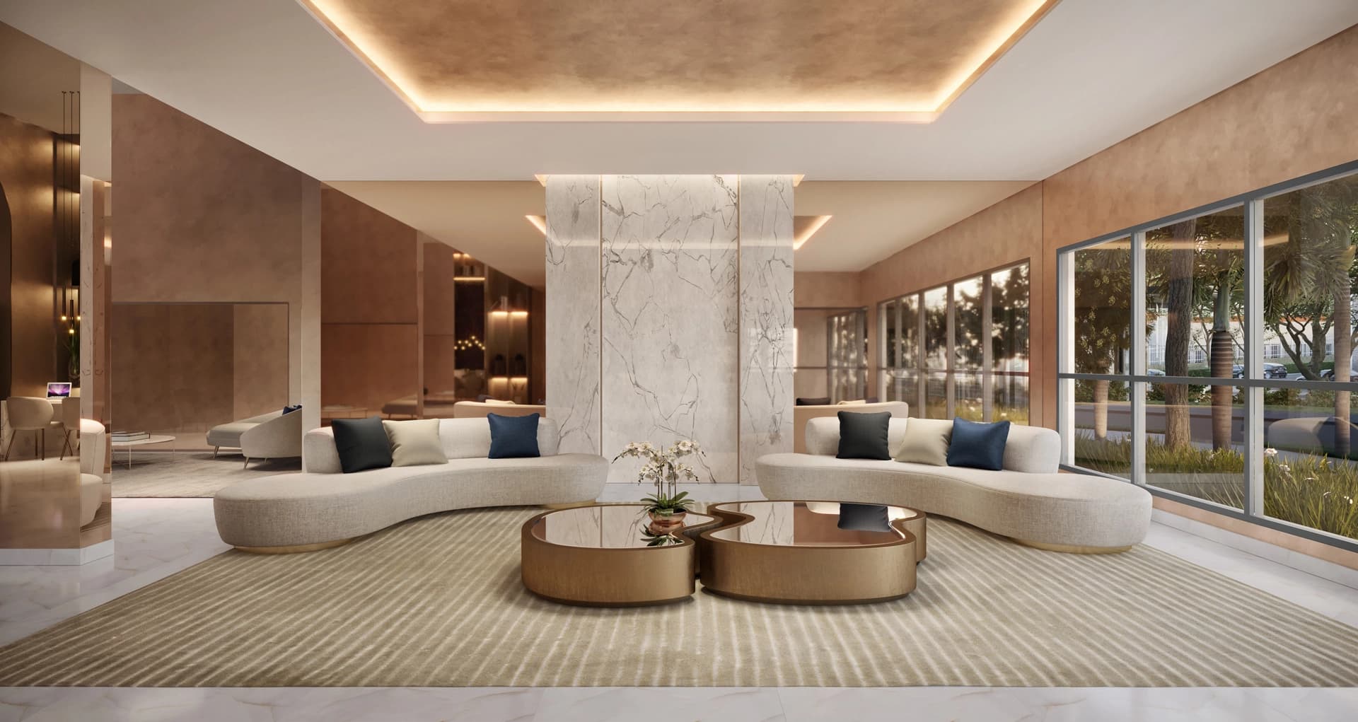 Perspectiva ilustrada do Lobby