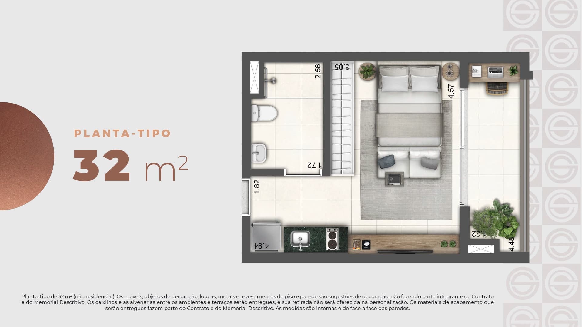 Planta Tipo de 32m²