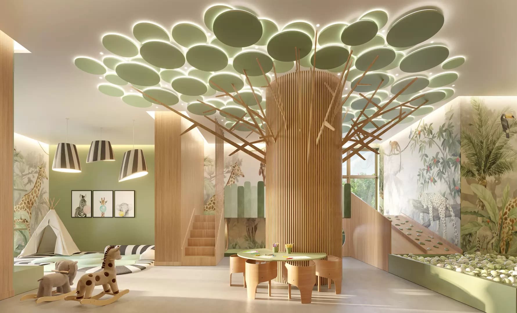 Perspectiva ilustrada kids place