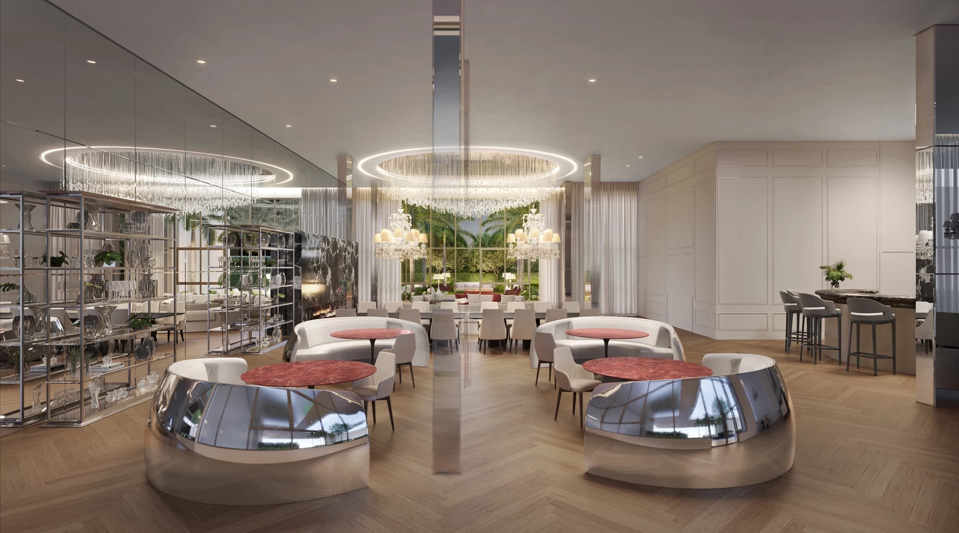 Perspectiva ilustrada do Salão de Festas