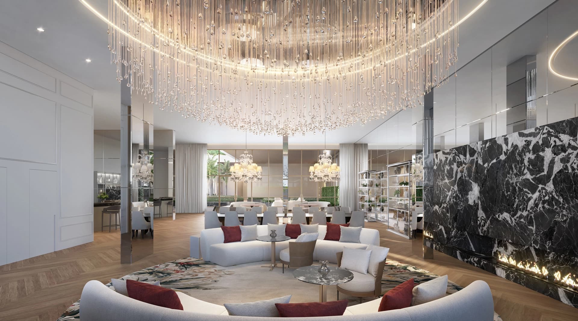 Perspectiva ilustrada do Salão de Festas 1