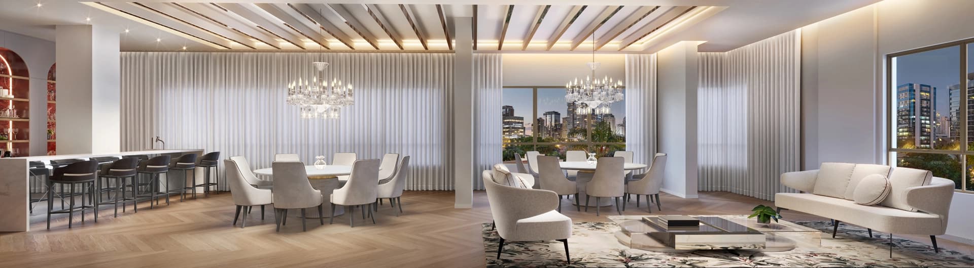 Perspectiva ilustrada do Salão Gourmet 1