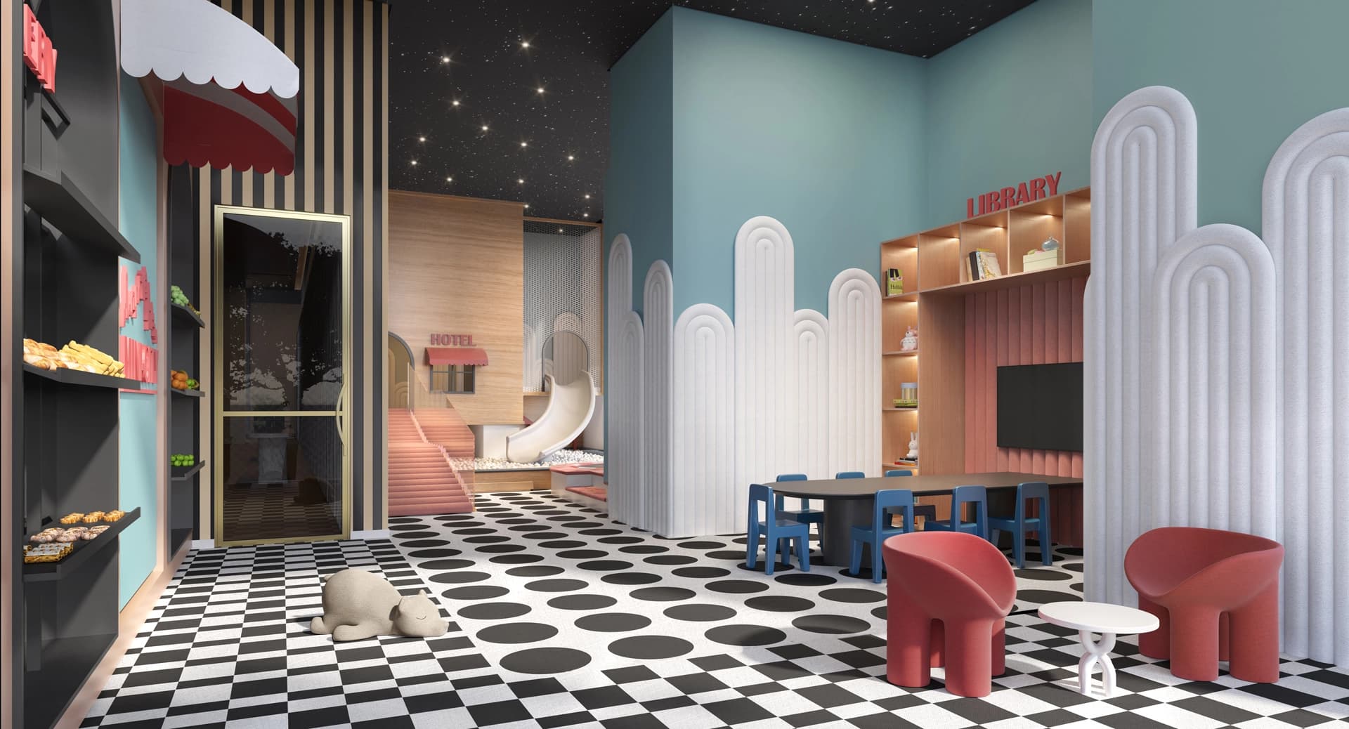 Perspectiva ilustrada da Brinquedoteca