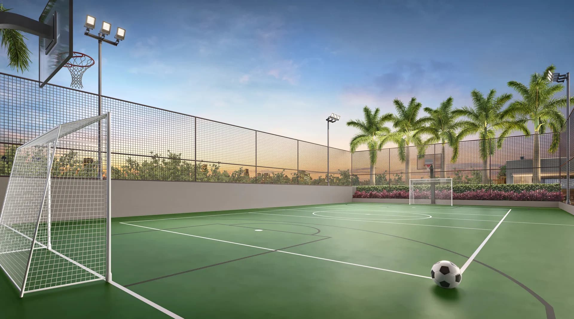 PERSPECTIVA ILUSTRADA DA QUADRA RECREATIVA