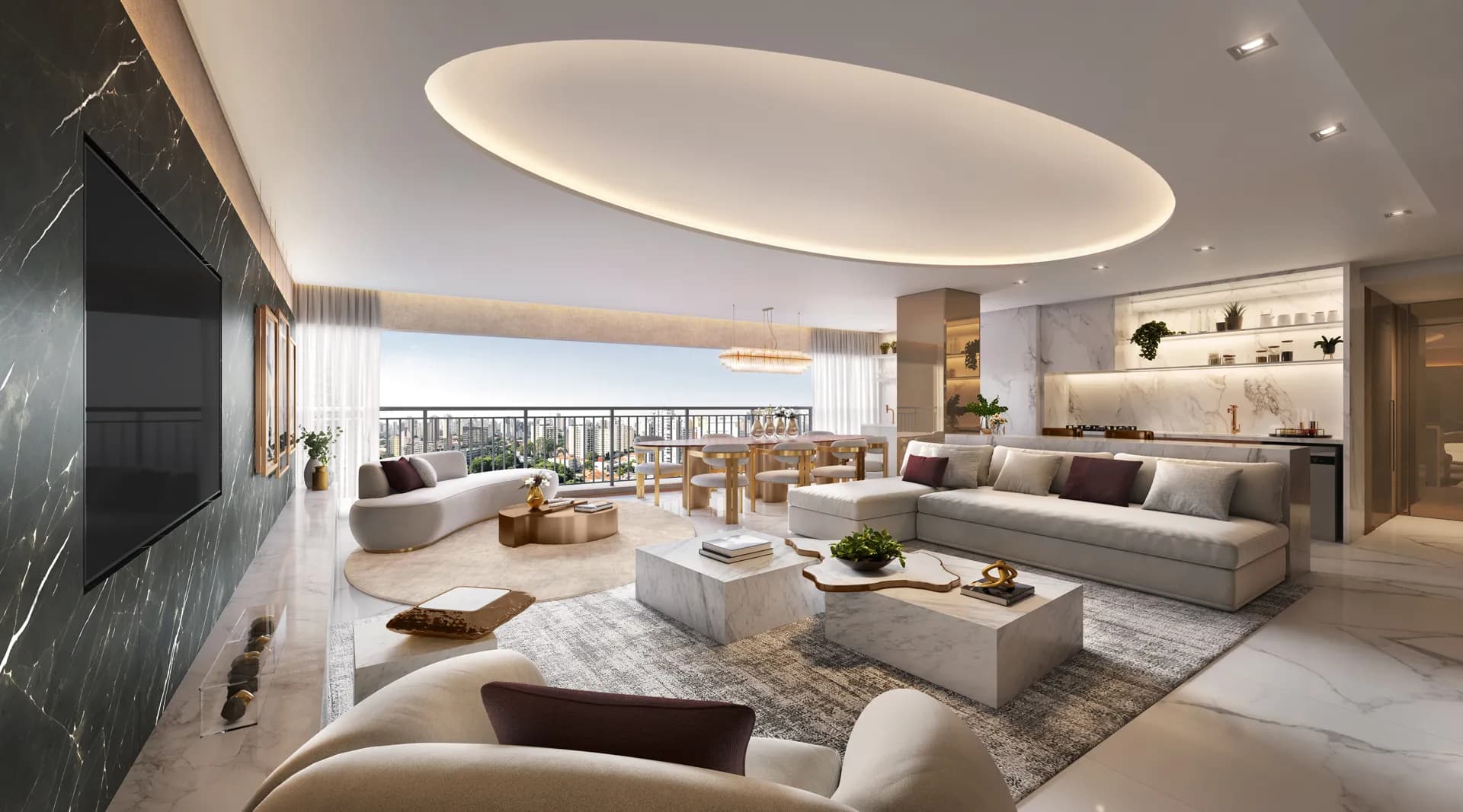 Living decorado 162m