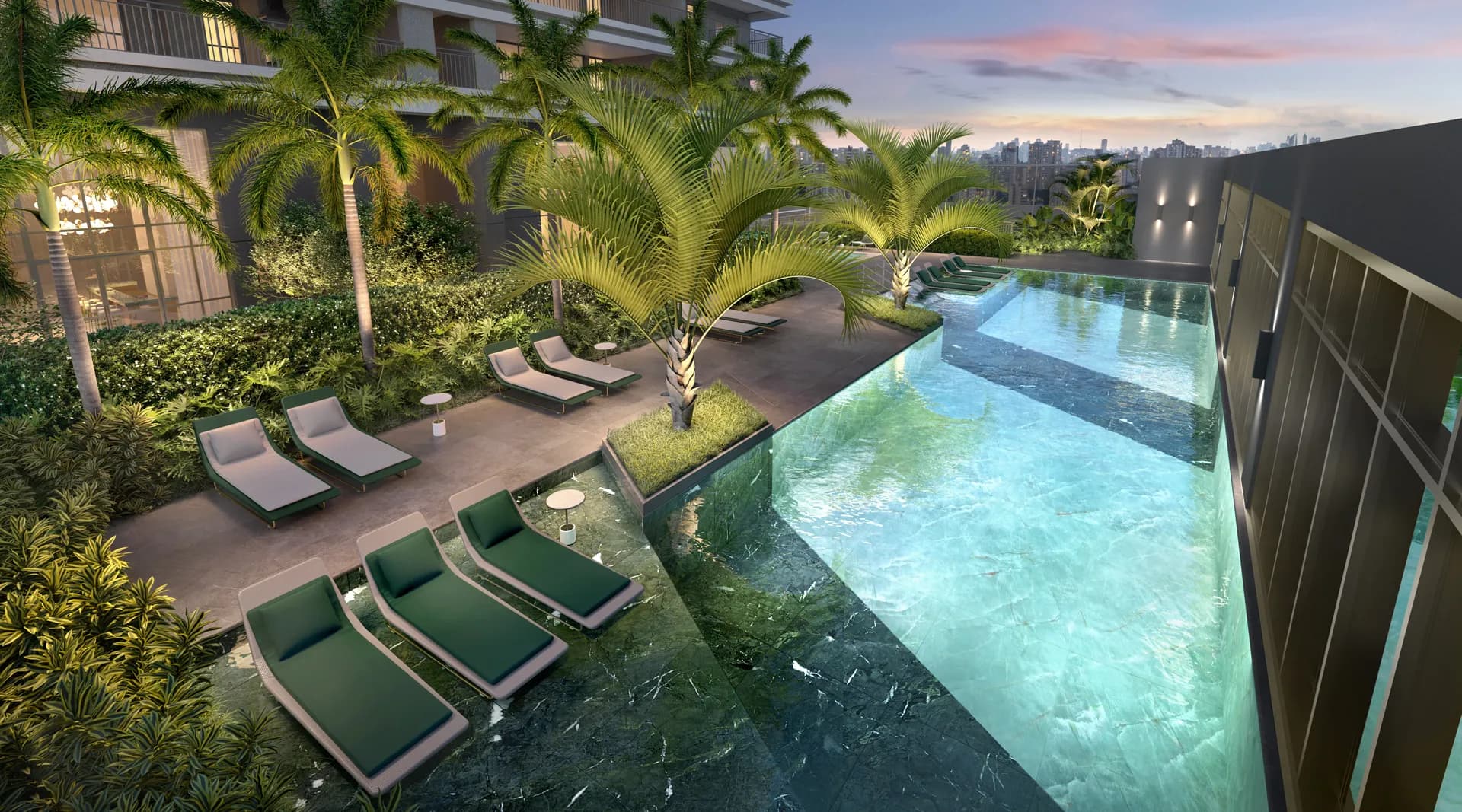 Perspectiva ilustrada da piscina externa (2)