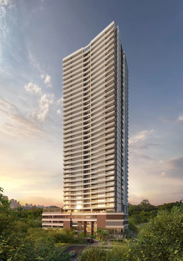 Perspectiva ilustrada da fachada