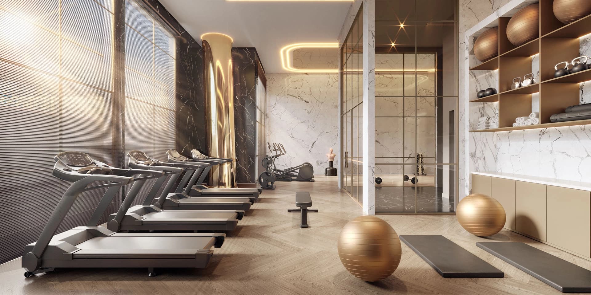 Perspectiva ilustrada do Living do Apartamento de 246m²